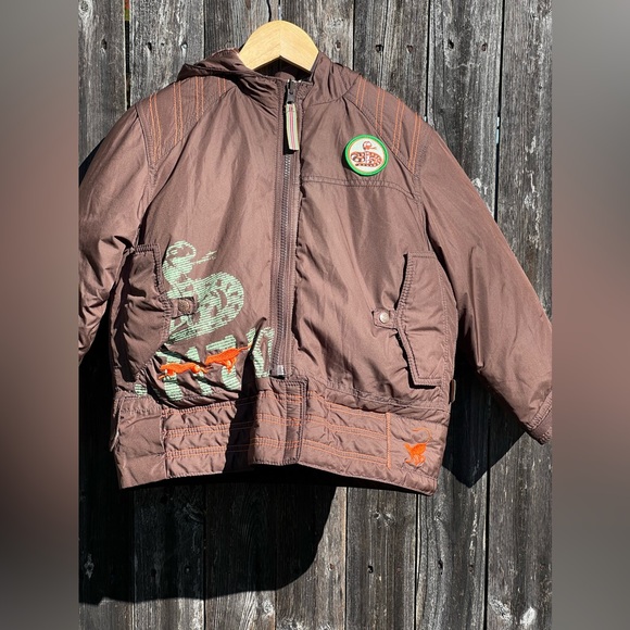Oilily boys embroidered animals print coat